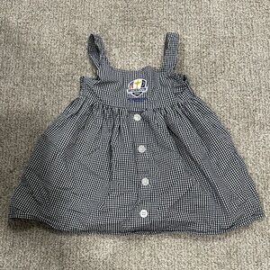 Stylish Black and White Checkered Kids Dress